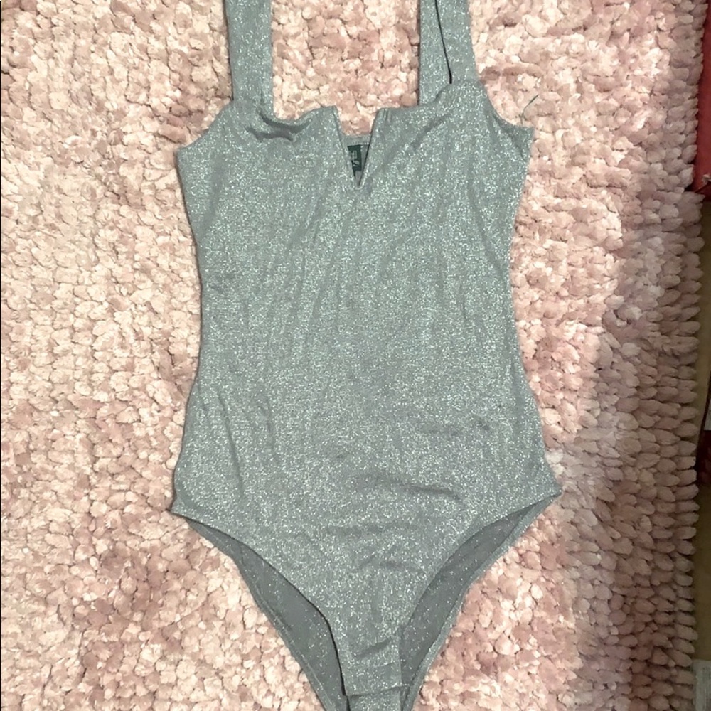 Silver Shimmery bodysuit